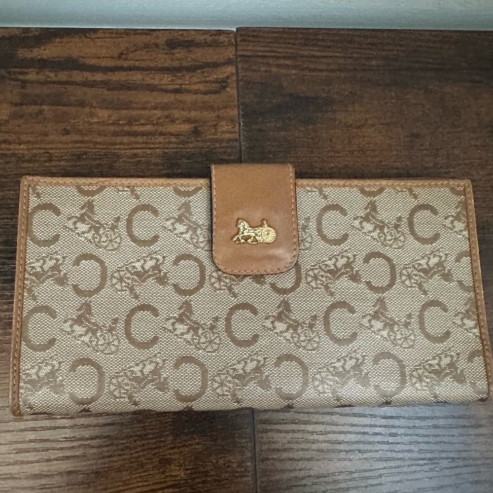 Celine is Tan and Brown Signature Wallet